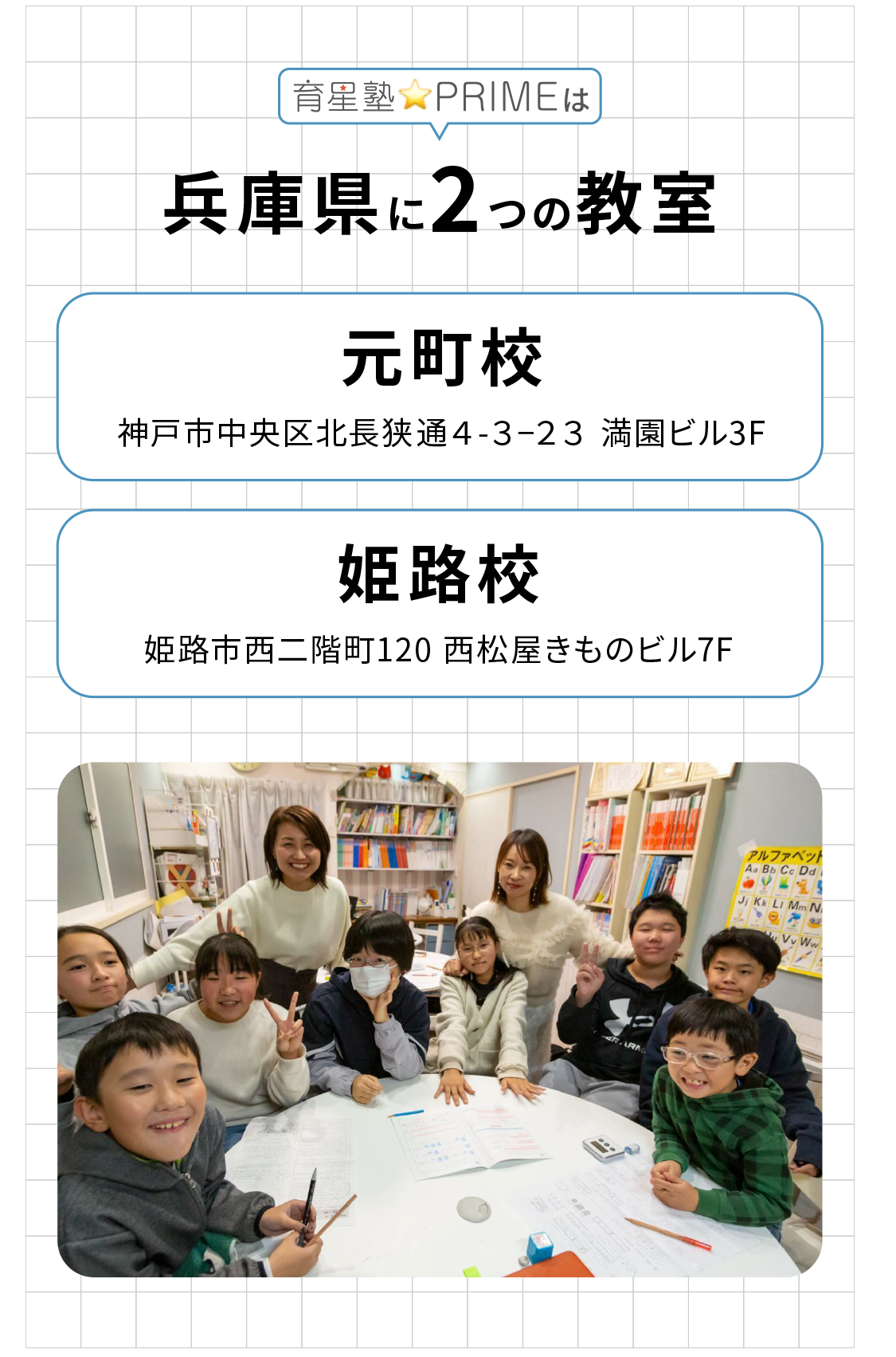 育星塾★PRIMEの中学受験指導。集団授業では物足りない、ワンランク上の学びを求める方のための個別指導。元町・姫路で展開。